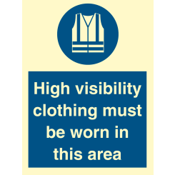 High visibility vest must be worn - IMO Mandatory sign - IMPA 335782