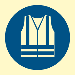 High visibility vest must be worn - IMO Mandatory sign - IMPA 335643