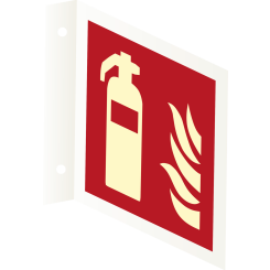 Fire extinguisher IMO skylt - Efterlysande Alu HI300 200 x 200 mm