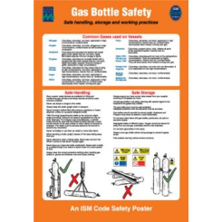 Gas bottle safety IMO skylt - Självhäftande vinyl 475 x 330 mm