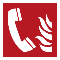 Nödtelefon - Brandskylt ISO 7010 F006