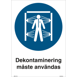 Dekontaminering påbjuden - Påbudsskylt ISO 7010 M072