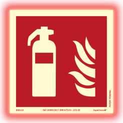 Supernova+® Brandsläckare ISO - Färgefterlysande 150 x 150 mm