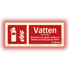 Supernova+® Vattensläckare ISO - Färgefterlysande 100 x 250 mm