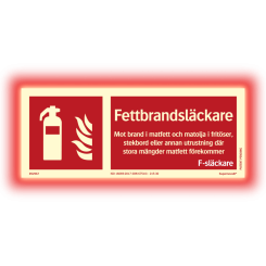 Supernova+® Fettbrandsläckare ISO - Färgefterlysande 100 x 250 mm
