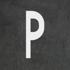 PREMARK Bokstav P - Termoplastisk vägmarkering