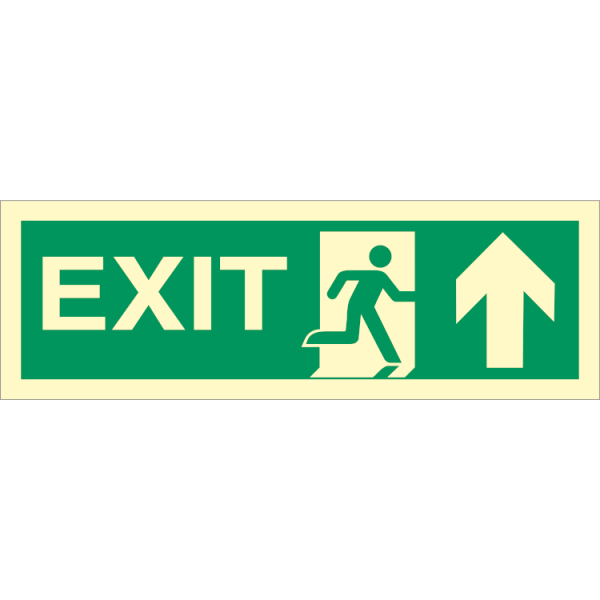 Direction sign  - Exit right arrow up 