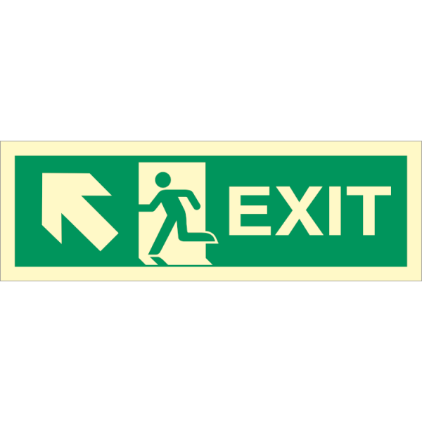 Direction sign  - Exit left/up, arrow up 