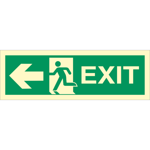 Direction sign  - Exit left, arrow left 
