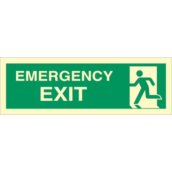 Direction sign  - Emergency exit left