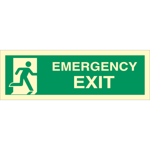 Direction sign  - Emergency exit right