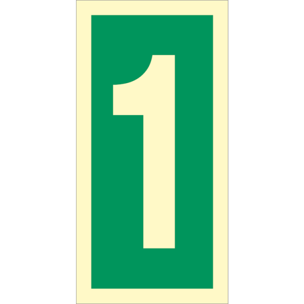 Direction sign  - Number 1 