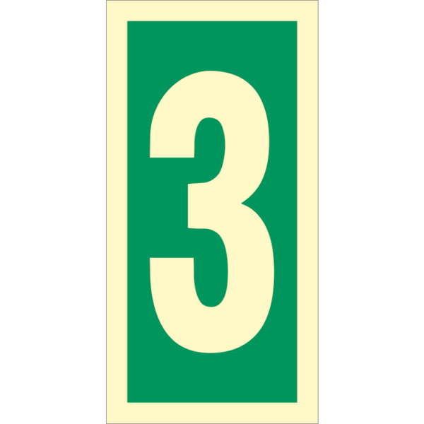 Direction sign  - Number 3 