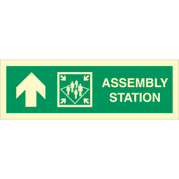 Direction sign  - Assembly station arrow up 