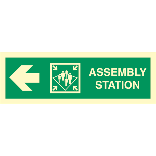 Direction sign  - Assembly station arrow left 