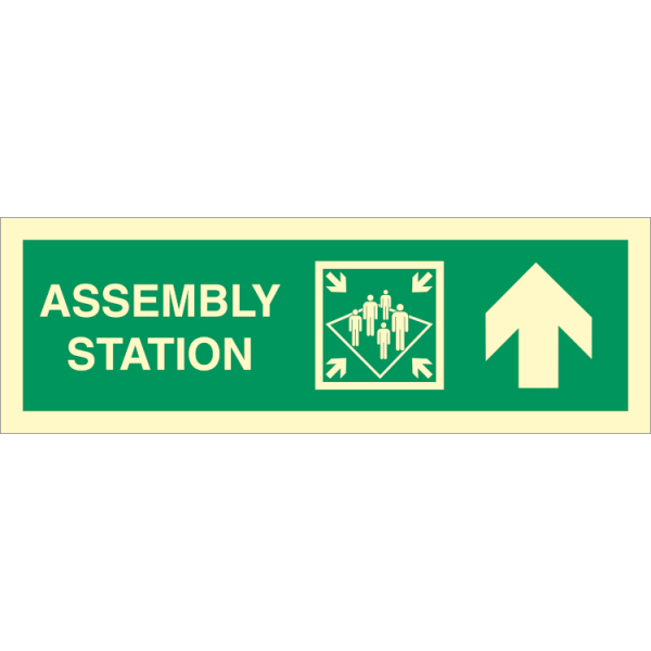 Direction sign  - Assembly station arrow up 