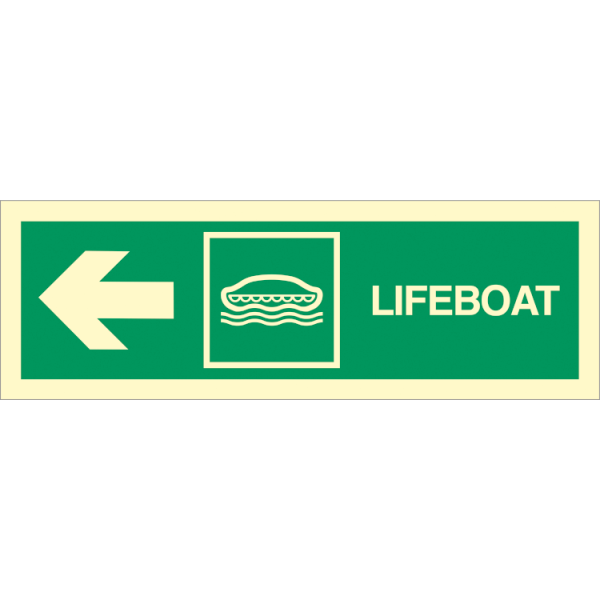 Direction sign  - Lifeboat arrow  left 