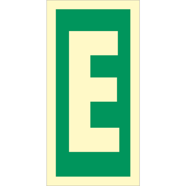 Direction sign  - Character E 