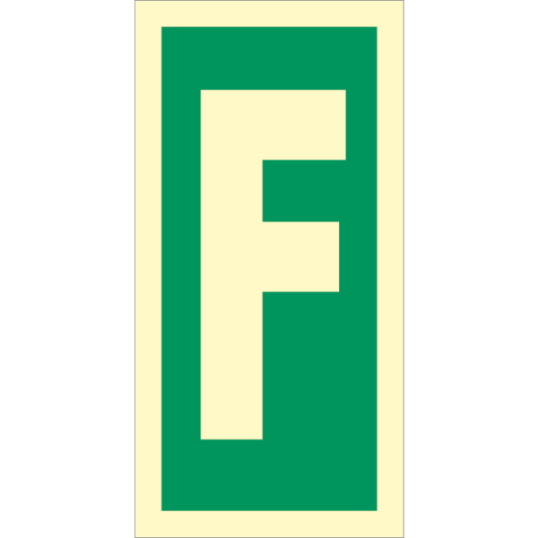 Direction sign  - Character F 