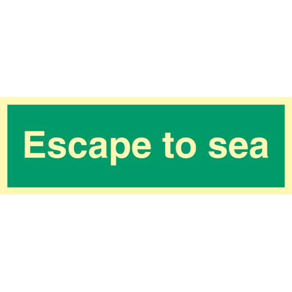 Direction sign  - Escape to sea 