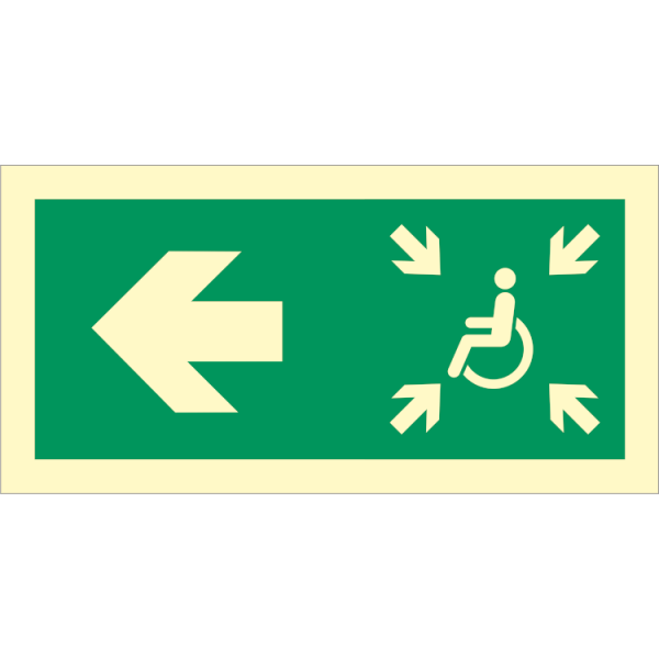 Direction sign  - Wheelchair direction left 