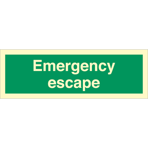 Direction sign  - Emergency Escape 