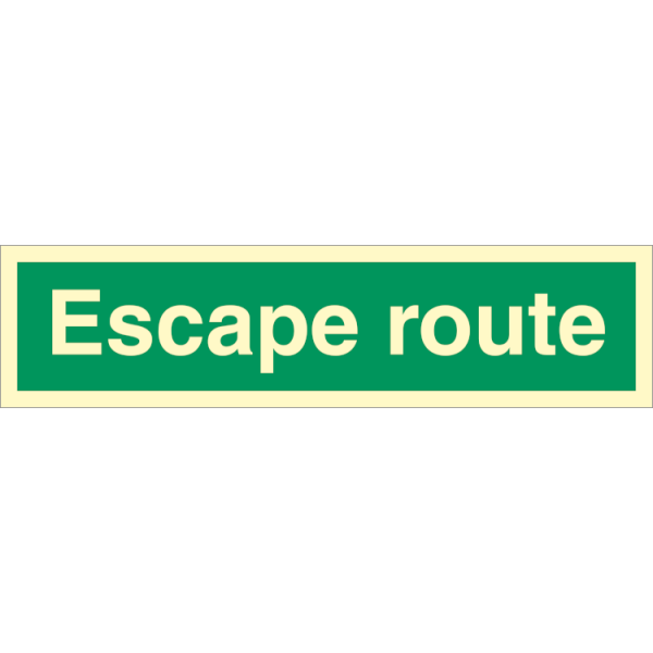 Direction sign  - Escape route