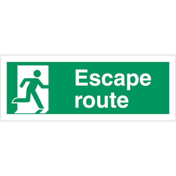 Direction sign  - Escape route