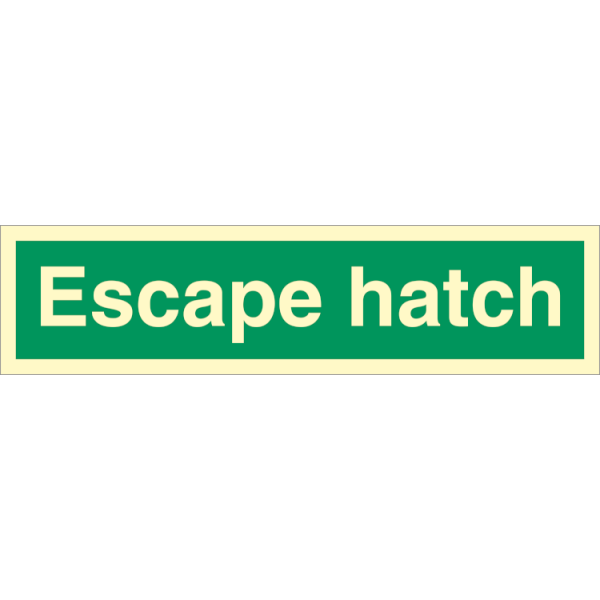 Direction sign  - Escape hatch 