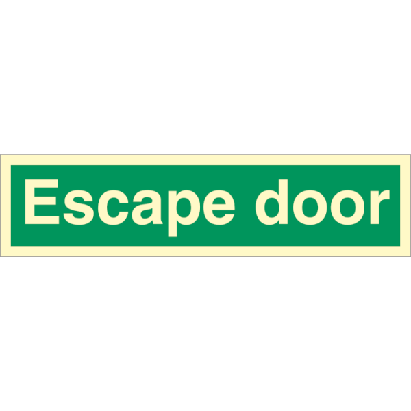 Direction sign  - Escape door 