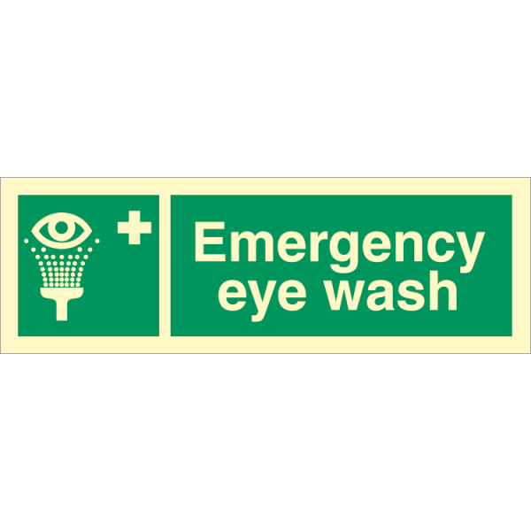 Emergency sign -  Emergency eye wash 