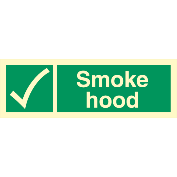 Emergency sign -  Smoke hood 