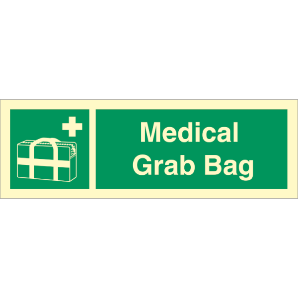 Emergency sign -  Medical grab bag 
