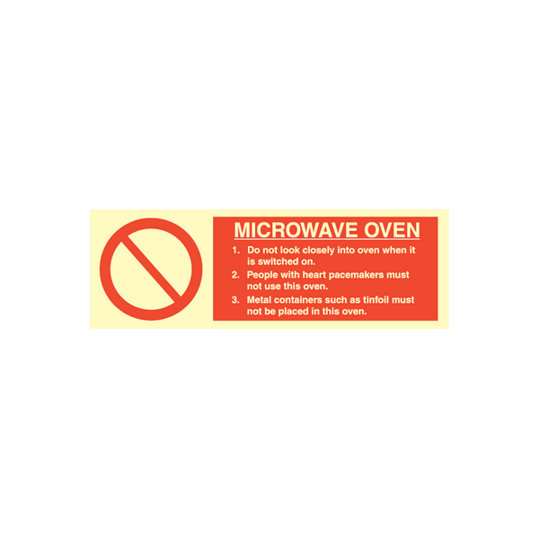 Prohibition sign - Microwave oven 