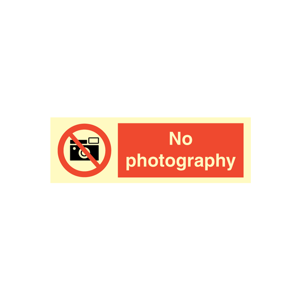 Prohibition sign - No photography 