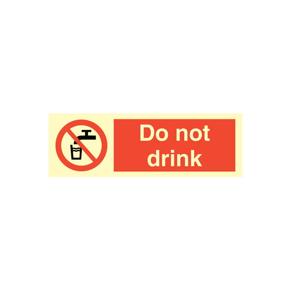 Prohibition sign - Do not drink 