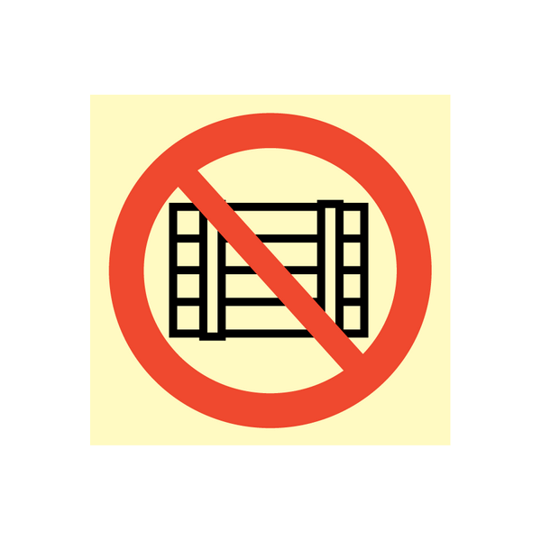 Prohibition sign - No goods allowed 