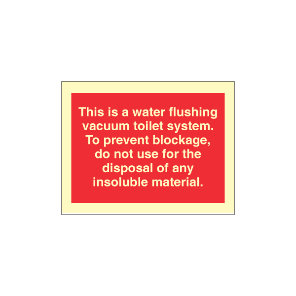 Prohibition sign - This is a water flushing toilet 
