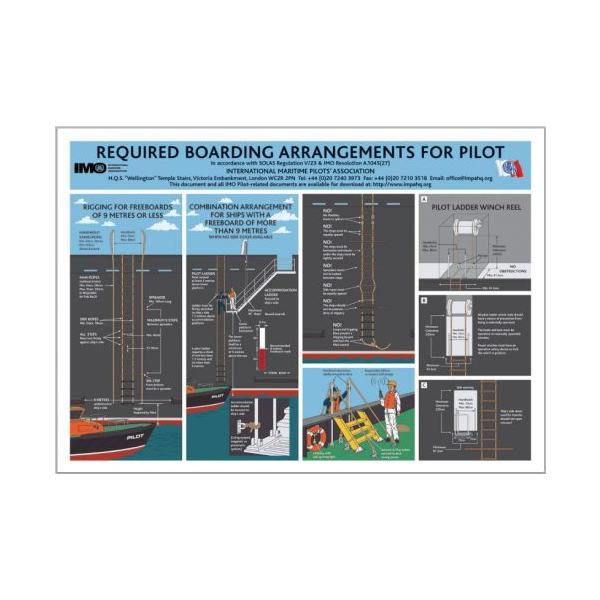 Required boarding arrangements for pilot IMO skylt - Självhäftande vinyl 420 x 297 mm