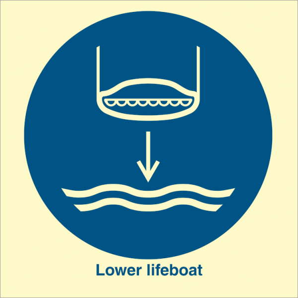 IMO sign - Lower lifeboat 