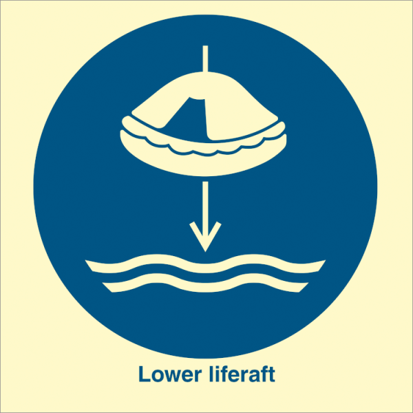 IMO sign - Lower liferaft 