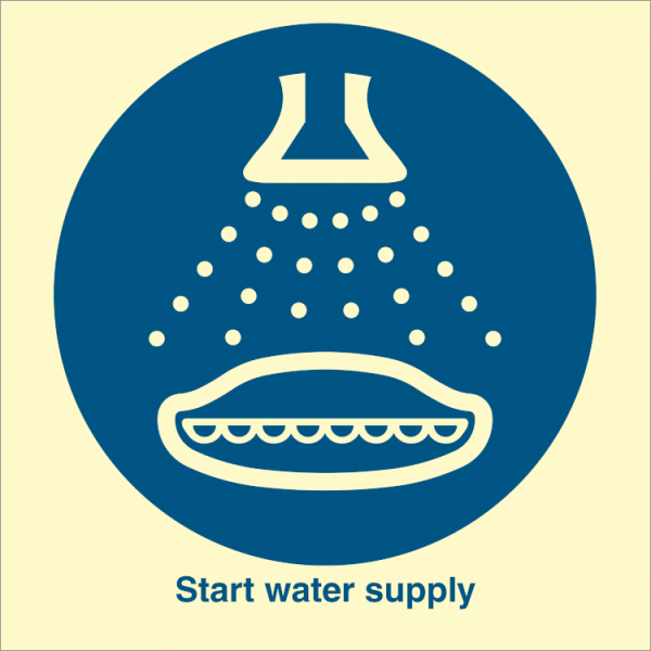 IMO sign - Start water supply 