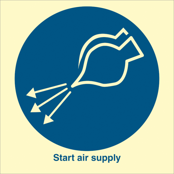 IMO sign - Start air supply 