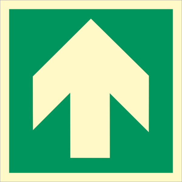 IMO sign - Escape direction (90°)
