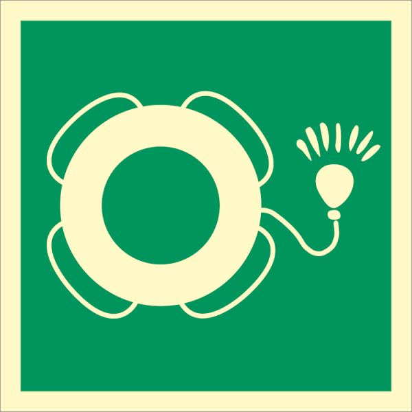 IMO sign - Lifebuoy with light 