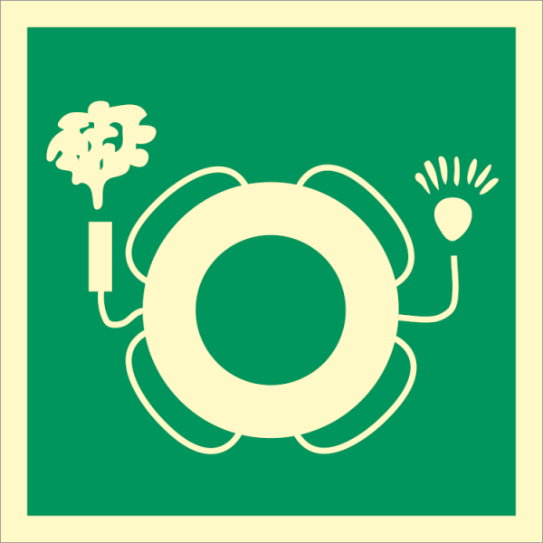IMO sign - Lifebuoy with light and smoke 