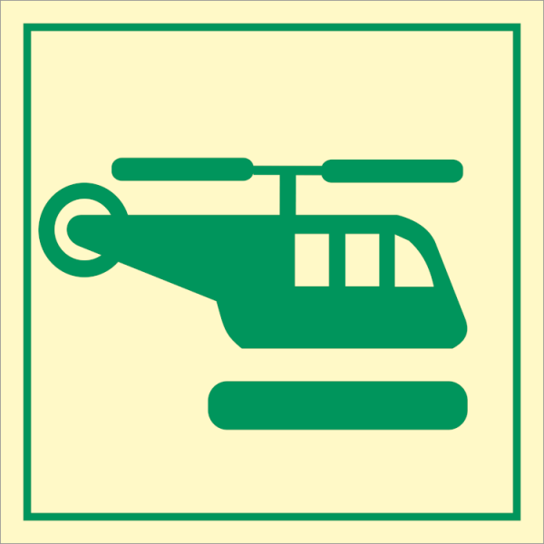 IMO sign - Helicopter landing area 