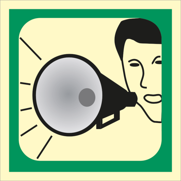 IMO sign - Megaphone 