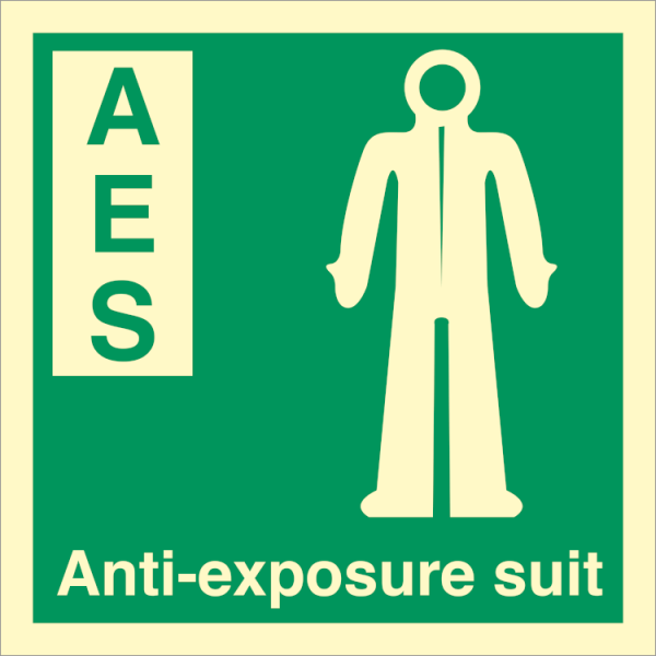 IMO sign - Anti-exposure suit