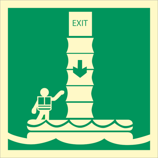 IMO sign - Evacuation chute 